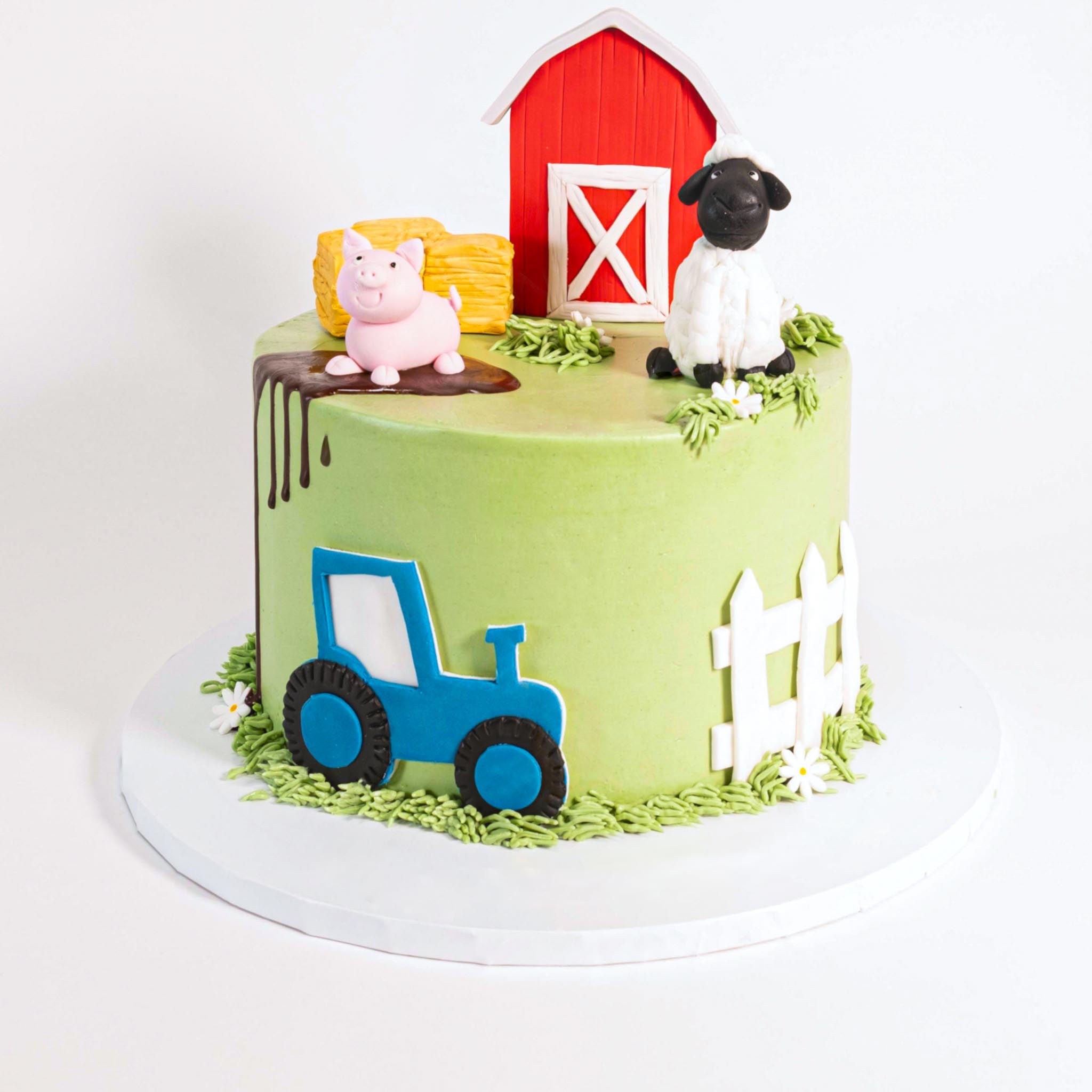 Boy Farm Themed Cake - Decorated Cake by D-licious Cake - CakesDecor