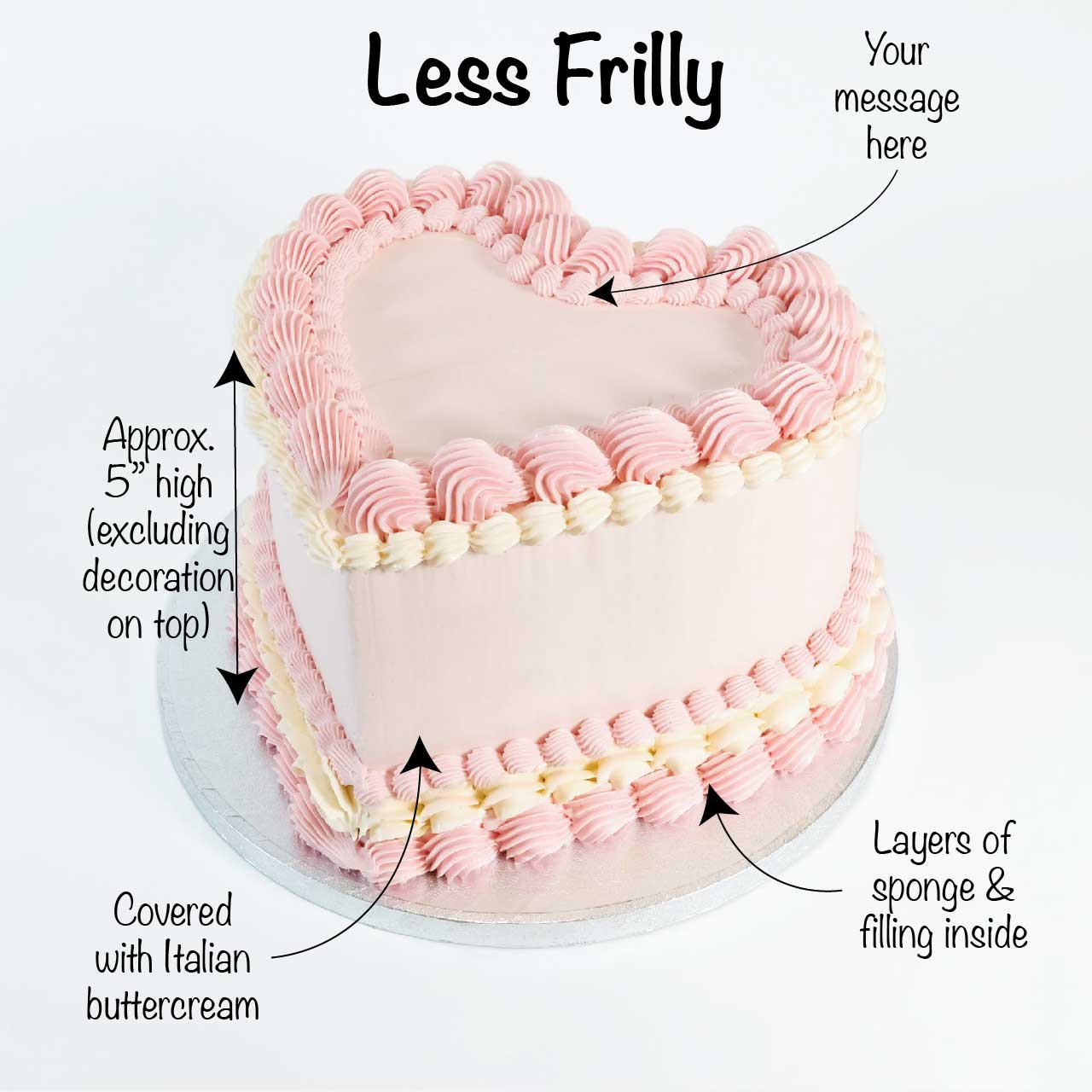 Frilly Heart Cake