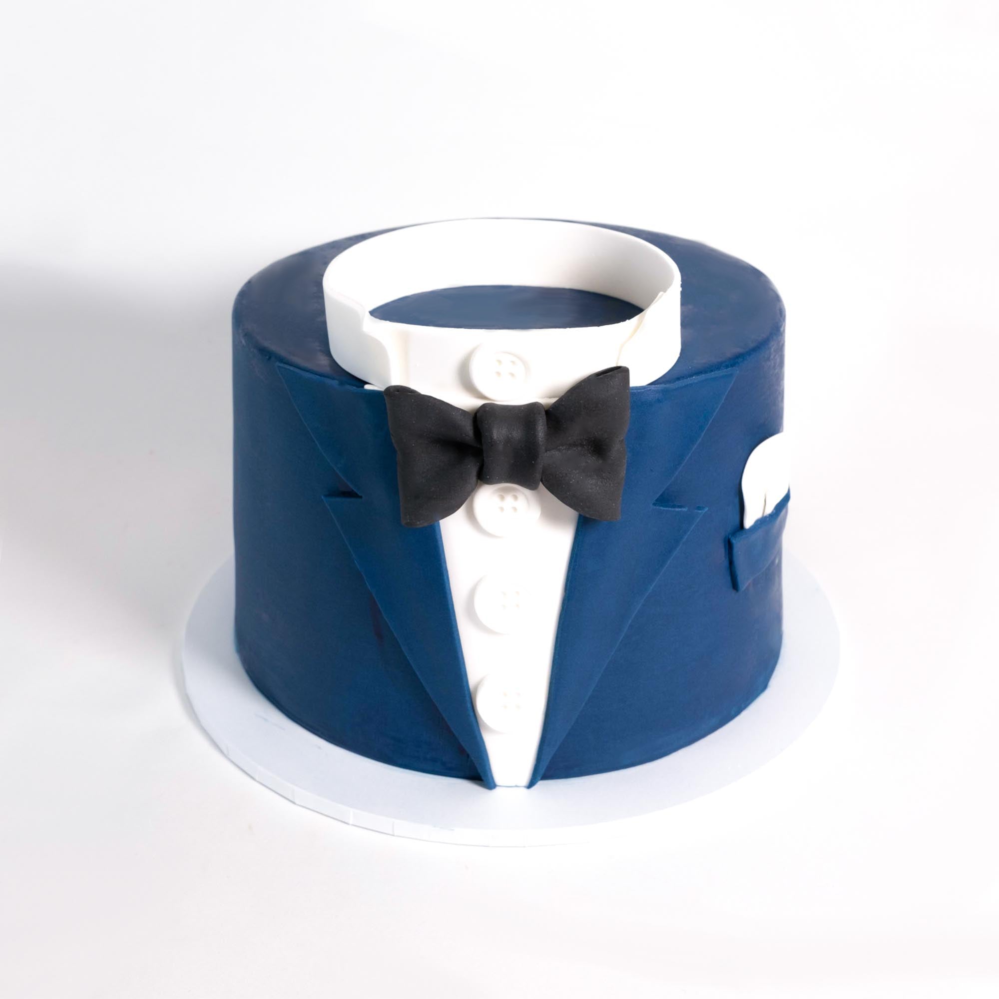 Tuxedo shirt clearance cake