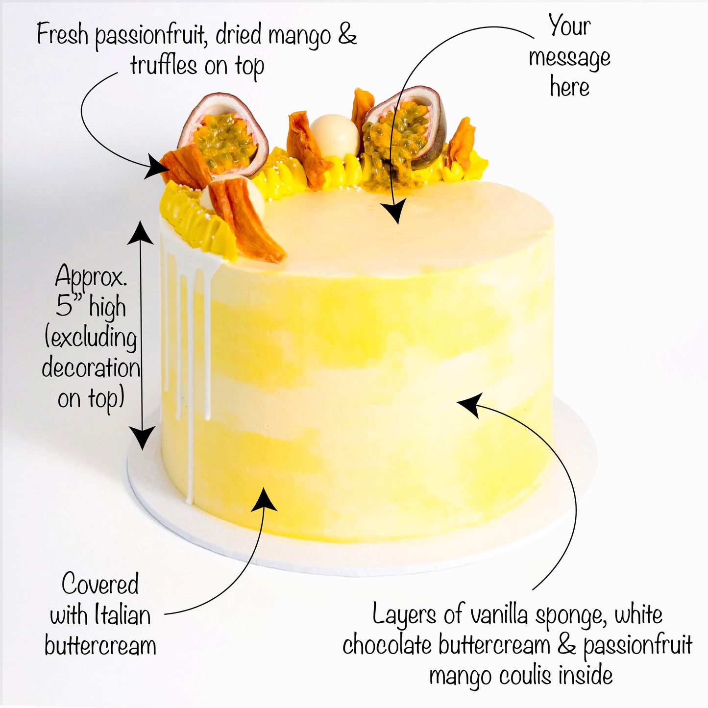 White Chocolate Passionfruit Cake