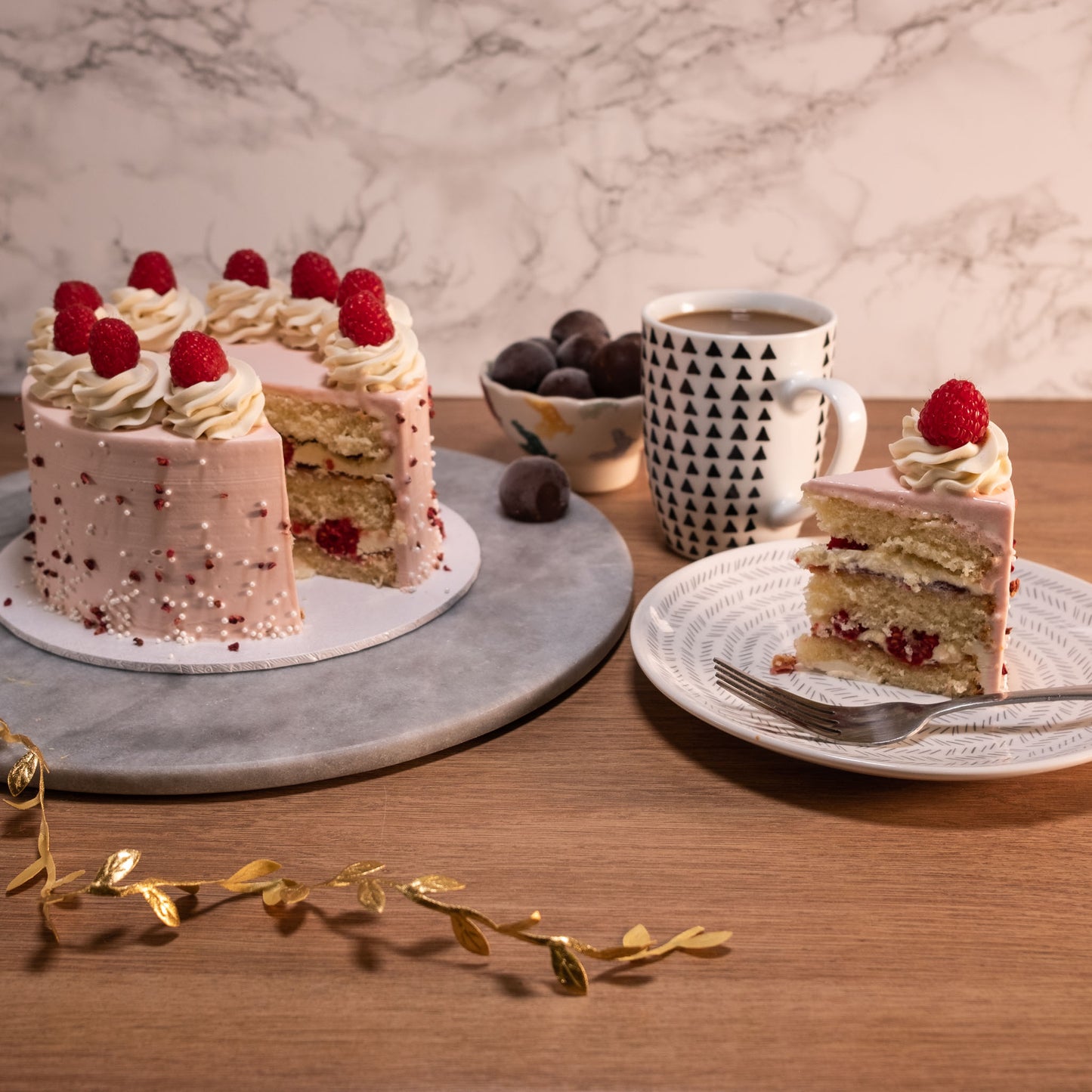 Mini Raspberry White Chocolate Cake